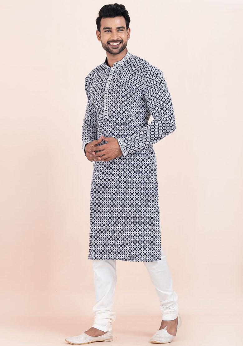 Multicolor Solid Rayon Kurta Set For Men