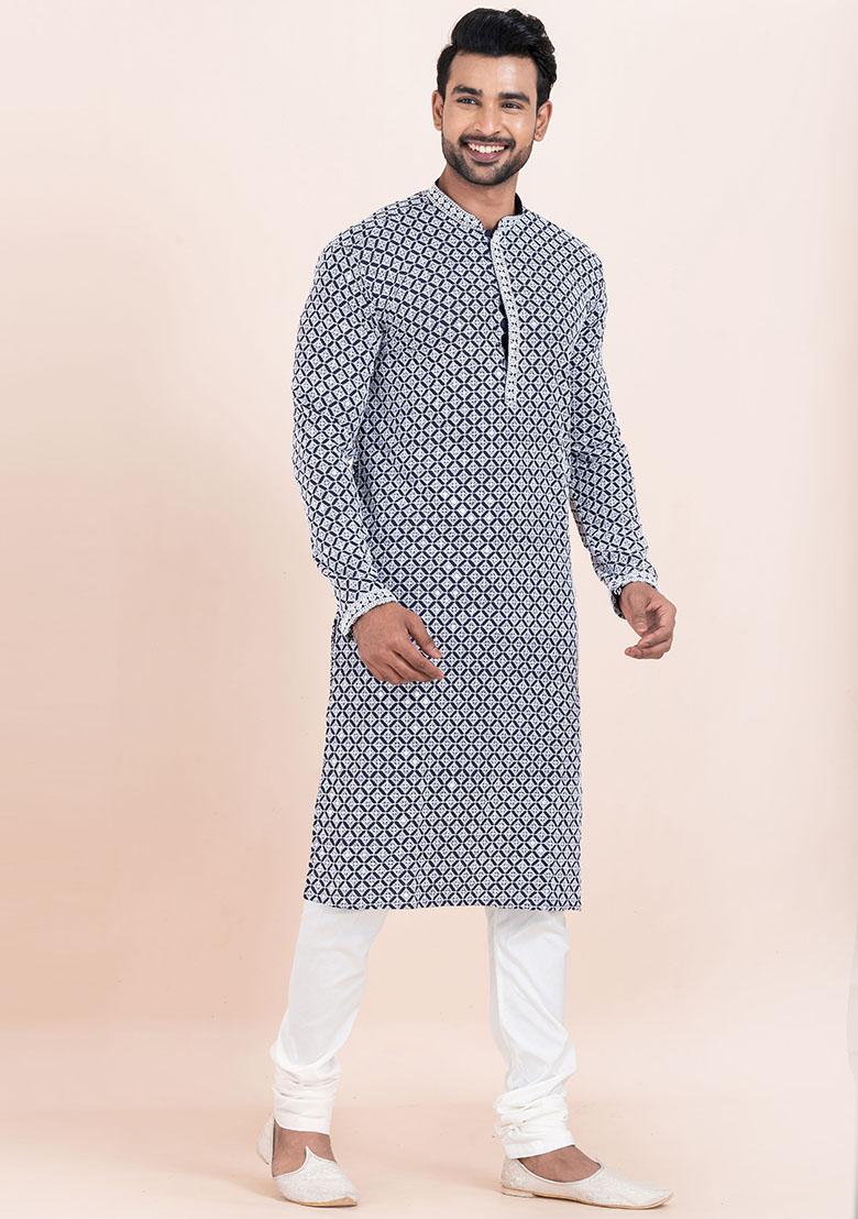 Multicolor Solid Rayon Kurta Set For Men