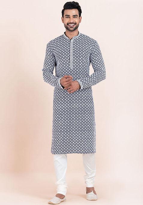 Multicolor Solid Rayon Kurta Set For Men