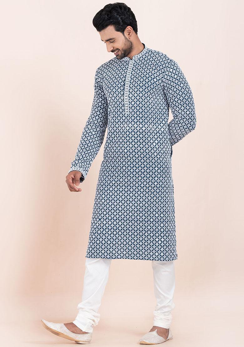 Multicolor Solid Rayon Kurta Set For Men