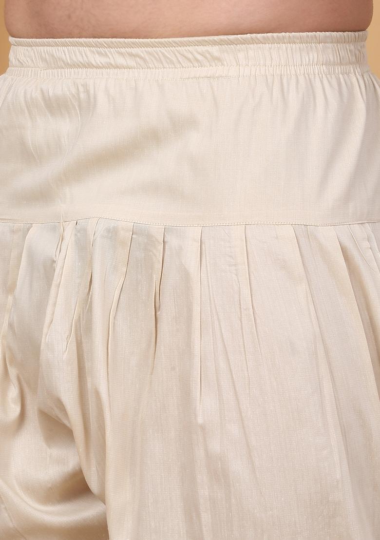 Green Yoke Design Cotton Silk Kurta Set For Men