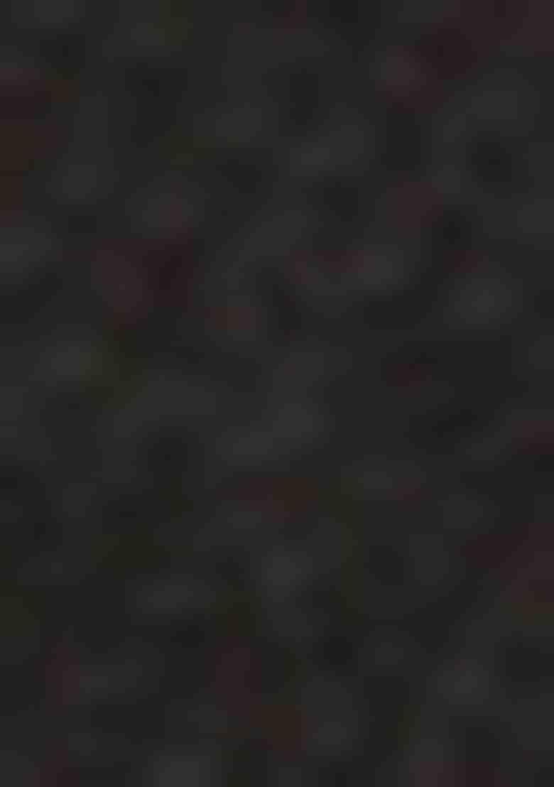 Black Embroidered Linen Kurta Set For Men