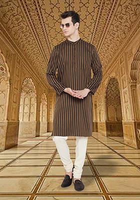 Multi Solid Viscose Kurta For Men