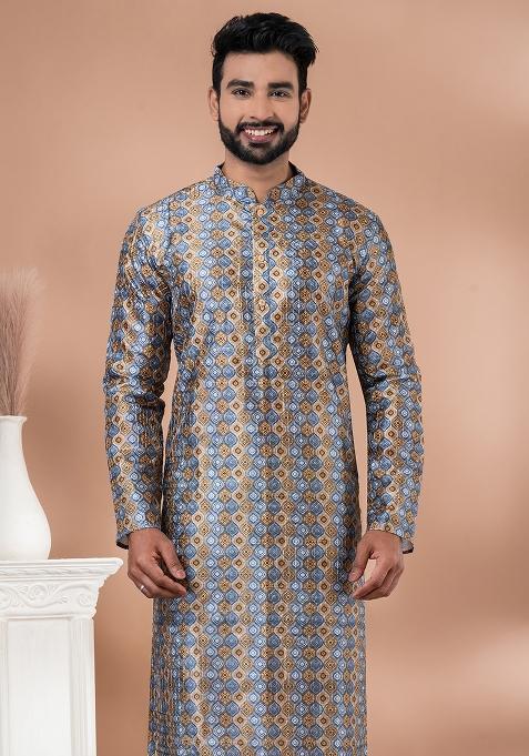 Solid Cotton Kurta Set for Men