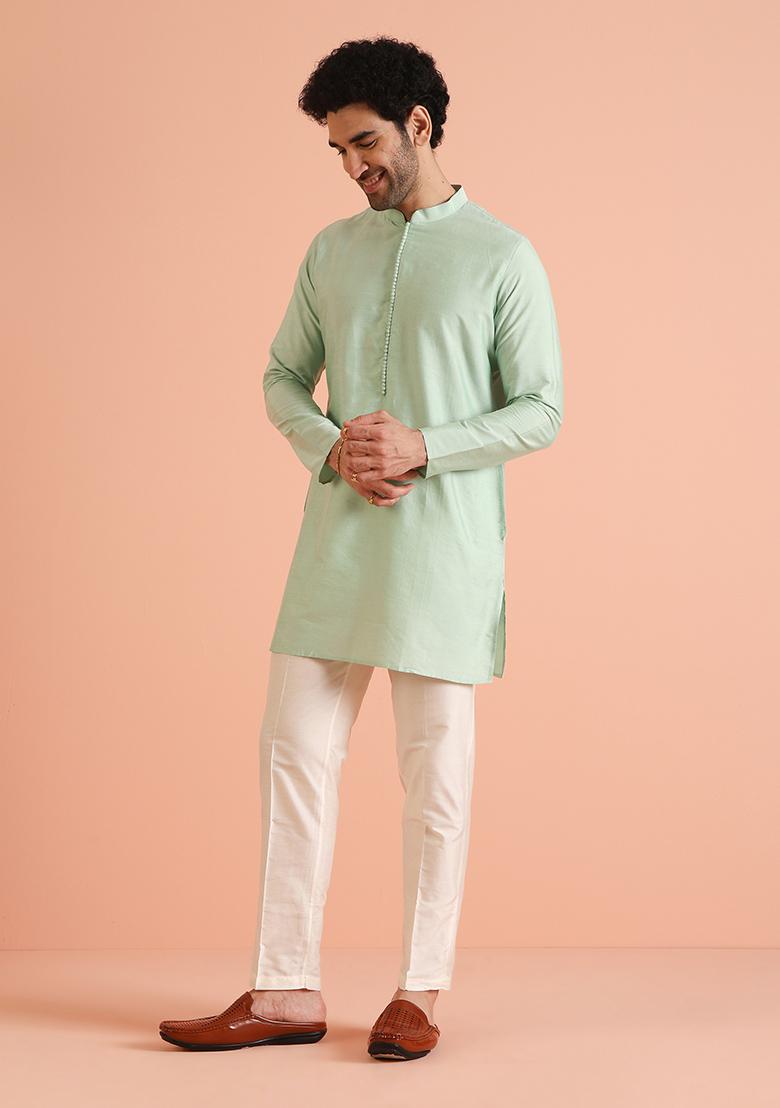 Multi Colour Printed Cotton Nehru Jacket Set For Men