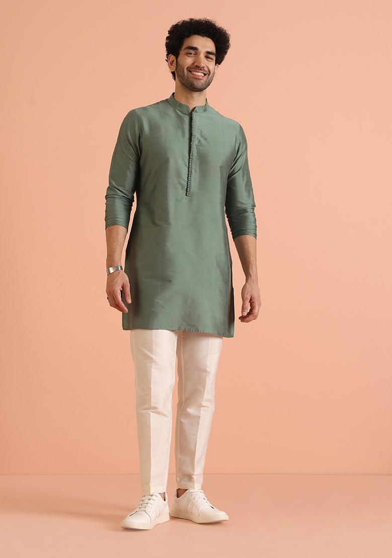 Multi Colour Printed Cotton Nehru Jacket Set For Men