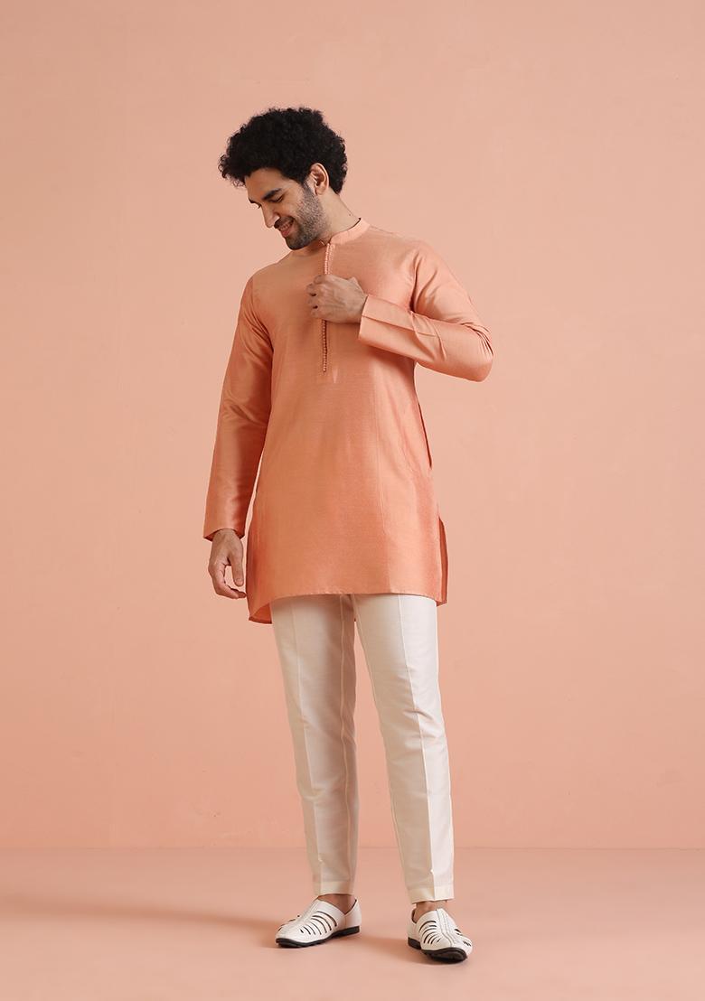 Purple Embroidered Jacquard Nehru Jacket Set For Men