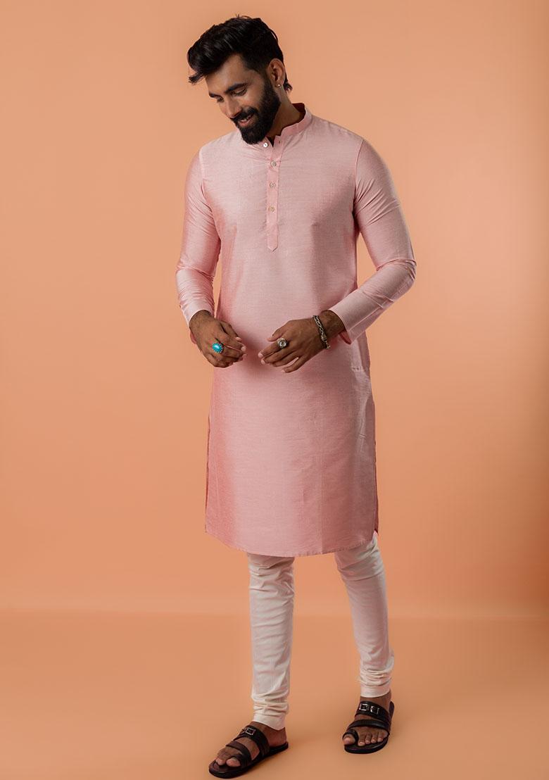 Multi Colour Embroidered Silk Nehru Jacket Set For Men