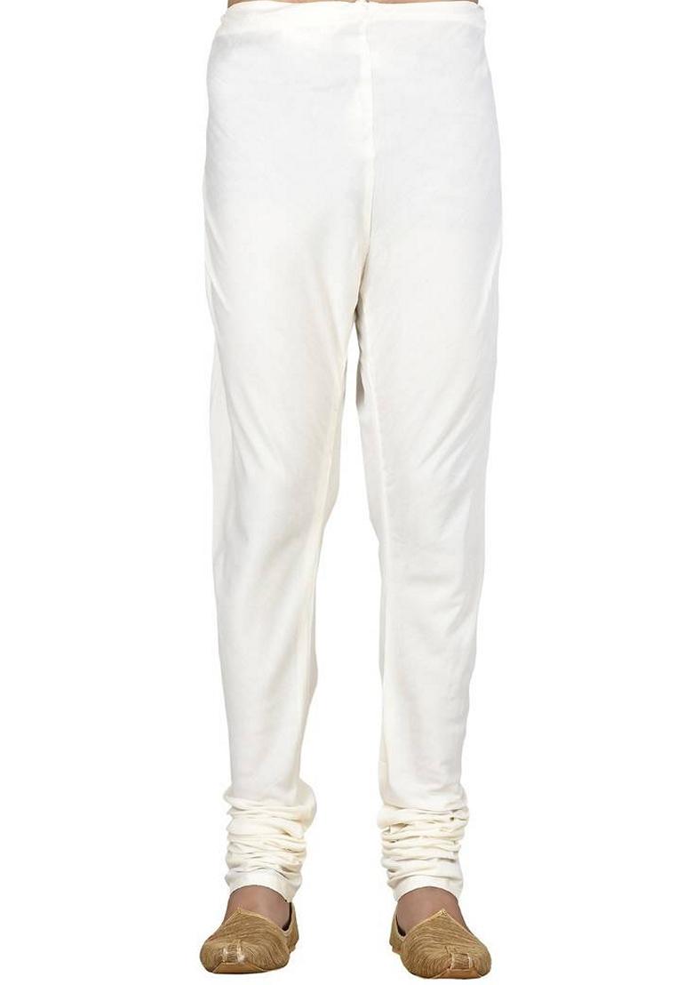 Fawn Orange Embroidered Art Silk Kurta Set For Men