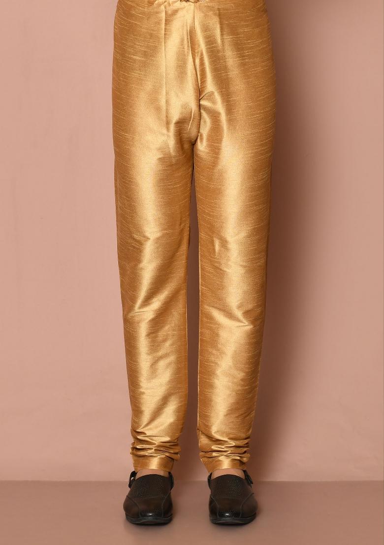 Bottle Green Embroidered Dupion Art Silk Indo Western Sherwani Set For Men