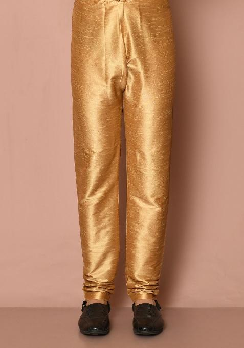 Bottle Green Embroidered Dupion Art Silk Indo Western Sherwani Set For Men