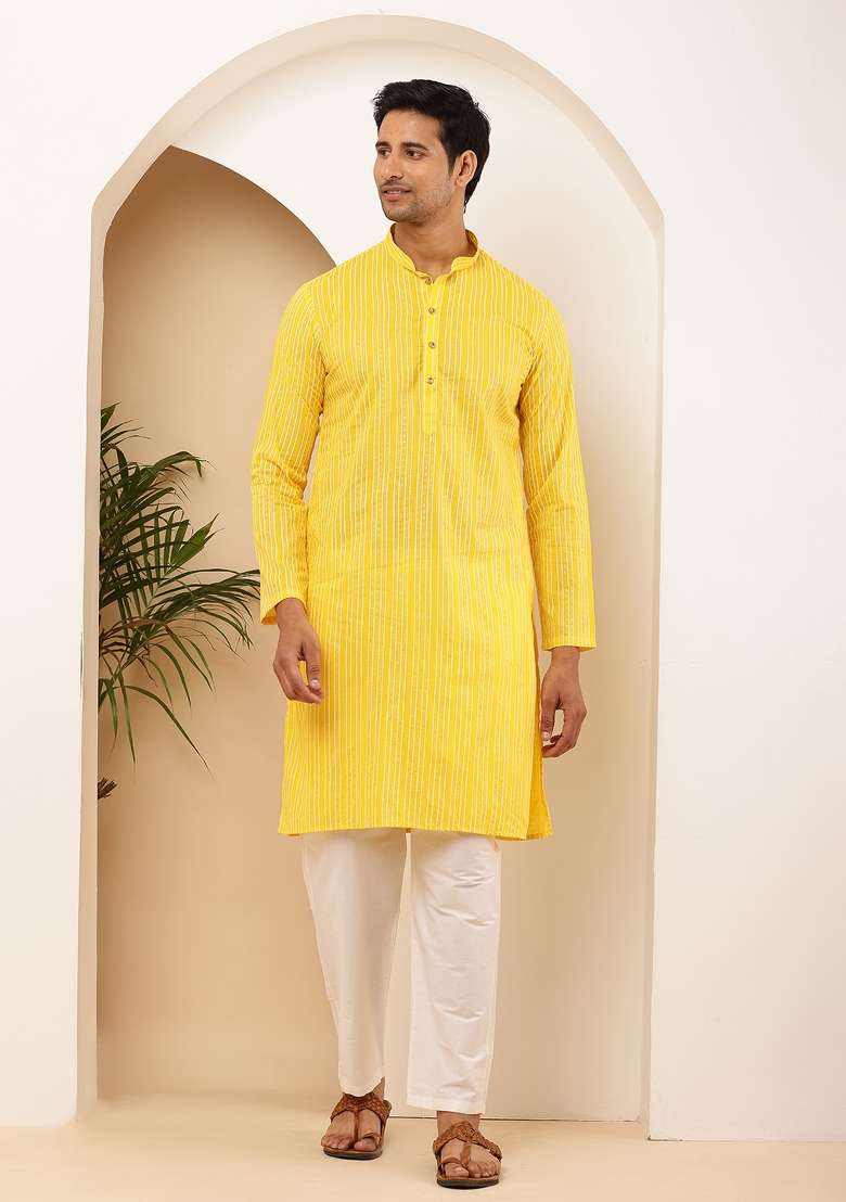 Sunshine Machine Embroidered Viscose Rayon Kurta For Men - Indya