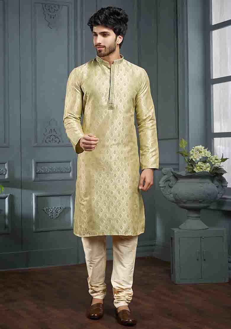 Multicolor Jacquard Jacquard Kurta Set For Men