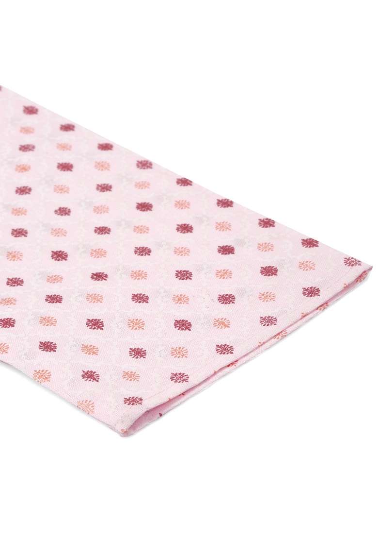 Pink Printed Cotton Kurta Set For Men - Indya