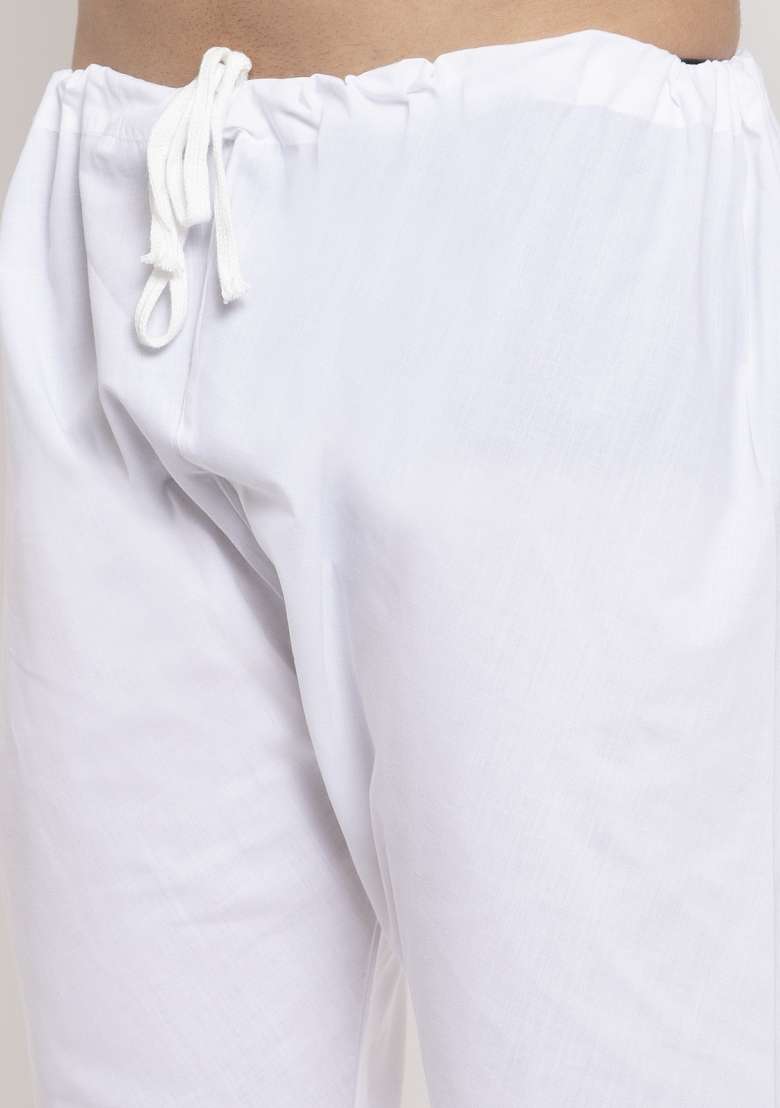 Mustard Yellow Printed Cotton Blend Kurta Set For Men - Indya