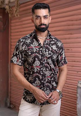 Multi Color Printed Cotton Shirt For Men