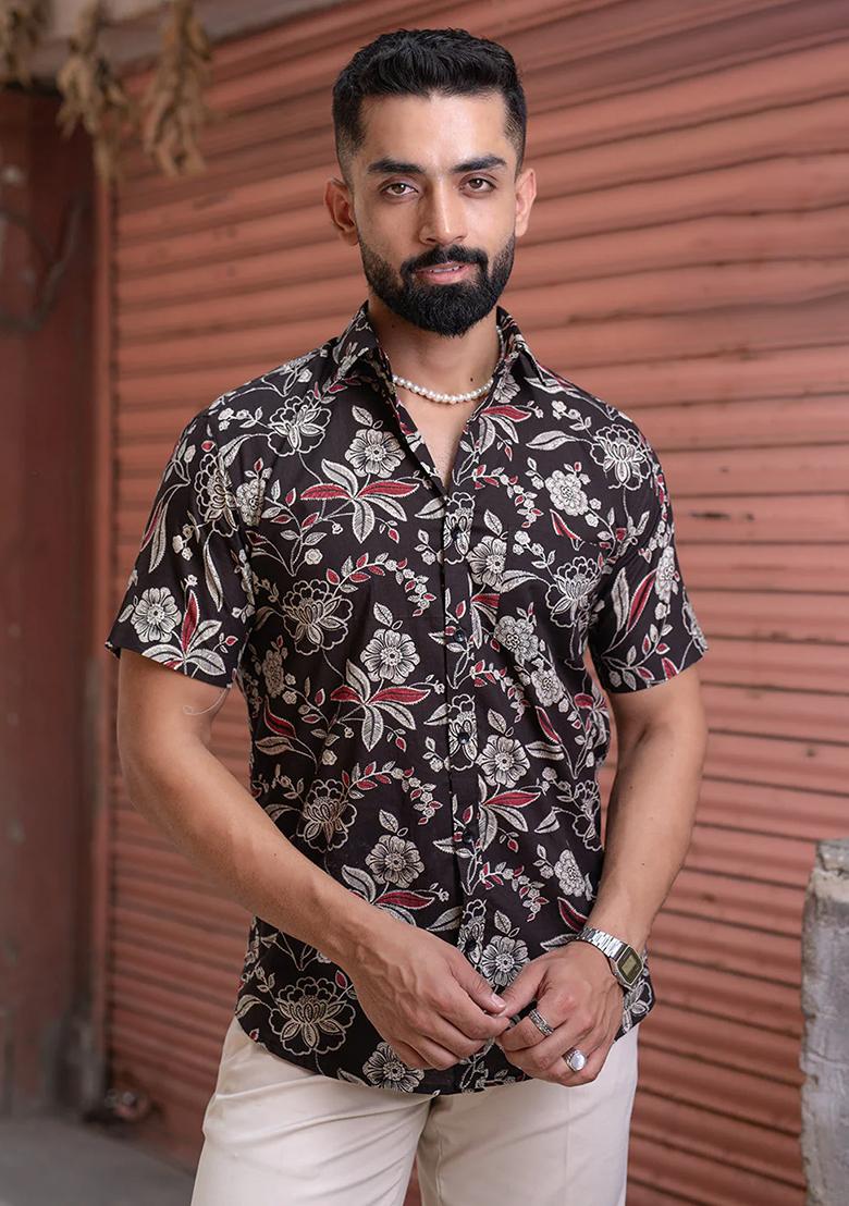 Multi Color Printed Cotton Shirt For Men