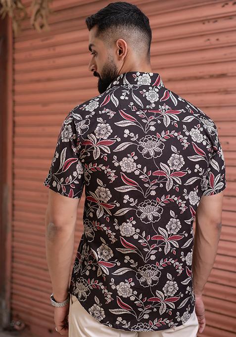 Multi Color Printed Cotton Shirt For Men