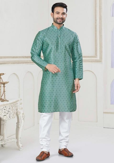 Rama Jacquard Silk Jacquard Kurta Pyjama For Men