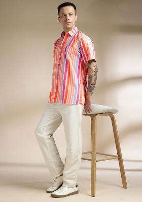 Multi Color Checkered Cotton Shirt For Men