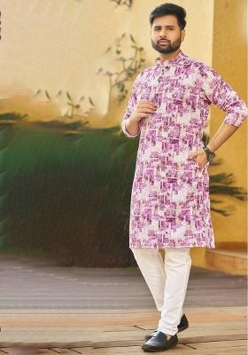 Golden Embroidery Sequins Work Dupion Silk Blend Kurta Set For Men