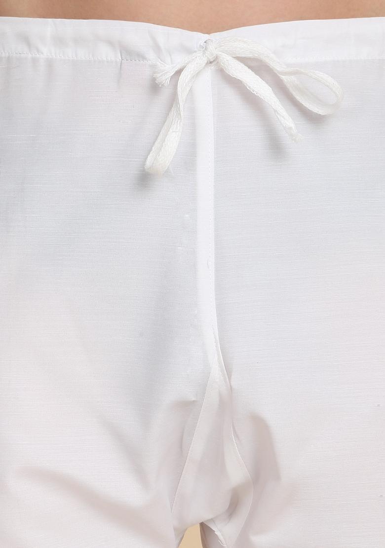 Red Solid Cotton Blend Kurta Set For Men