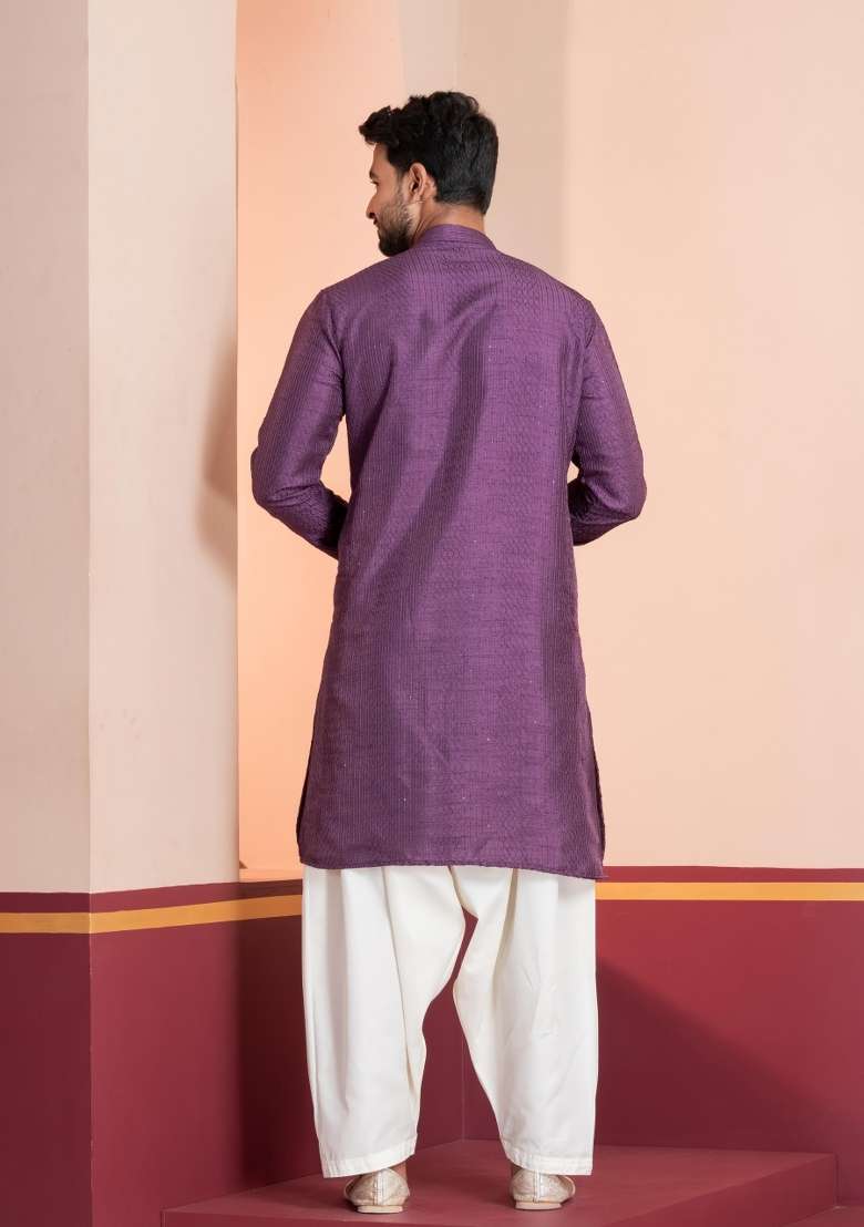 Green Embroidery Bangalorian Kurta For Men - Indya