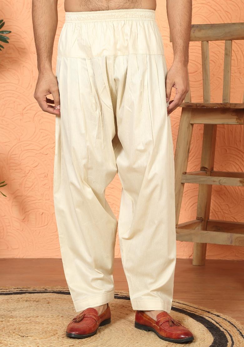 Maroon Embroidered Cotton Kurta Set For Men - Indya