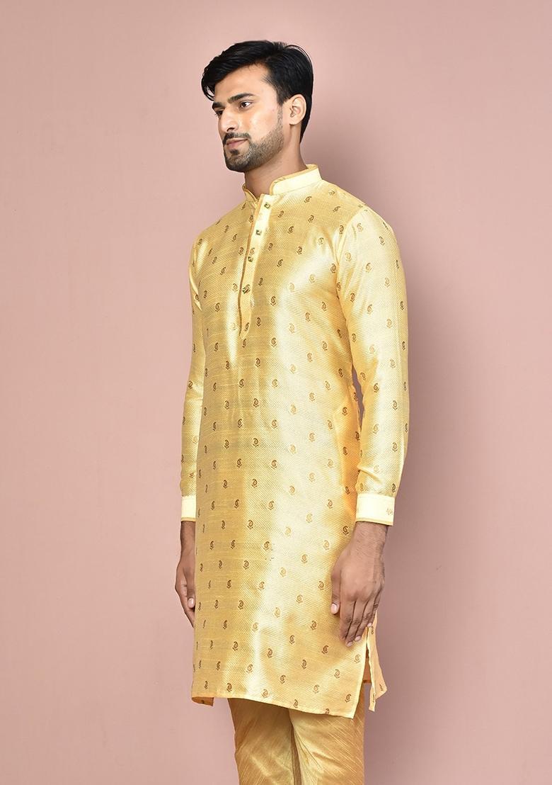 Beige Kurta For Men - Indya