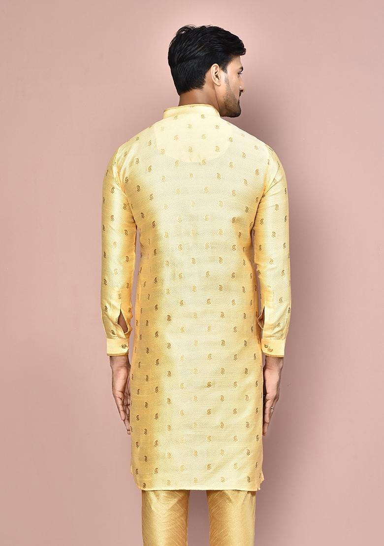 Beige Kurta For Men - Indya