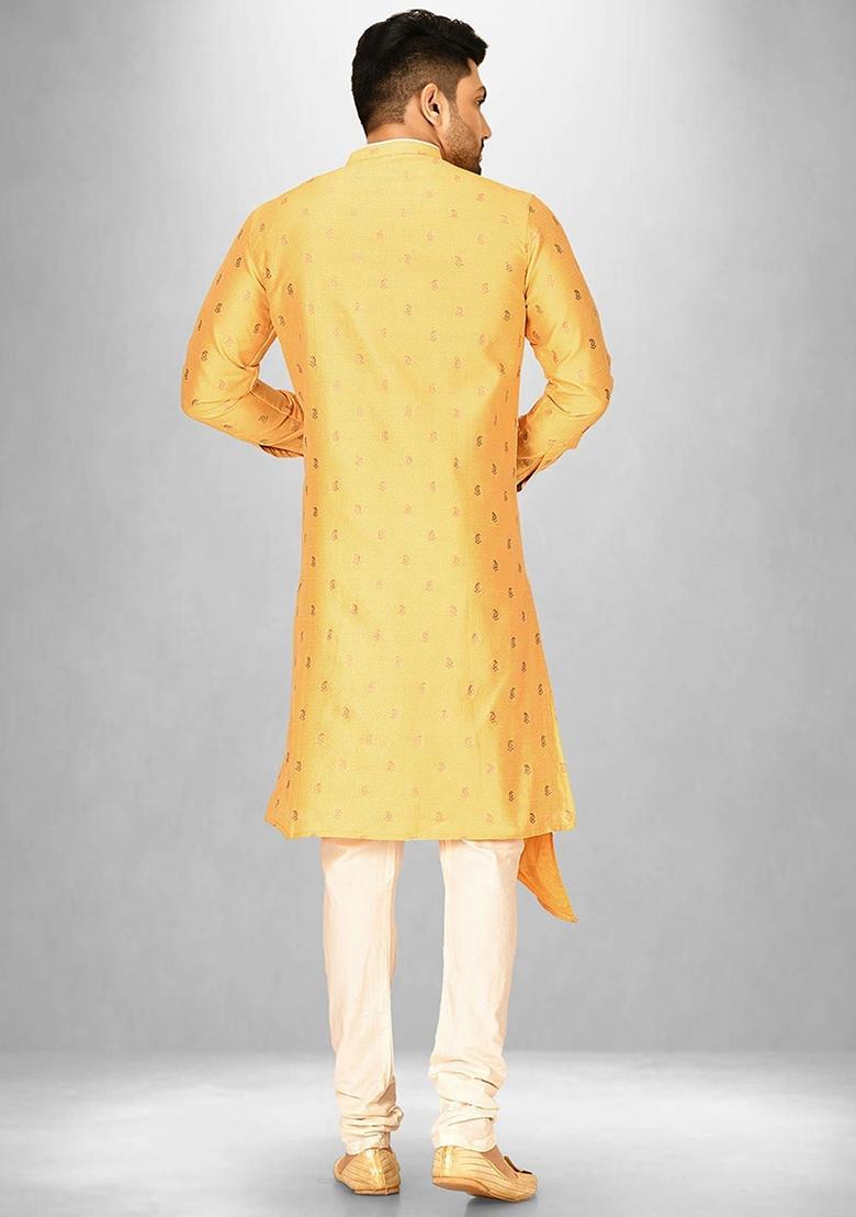 Yellow Kurta For Men - Indya