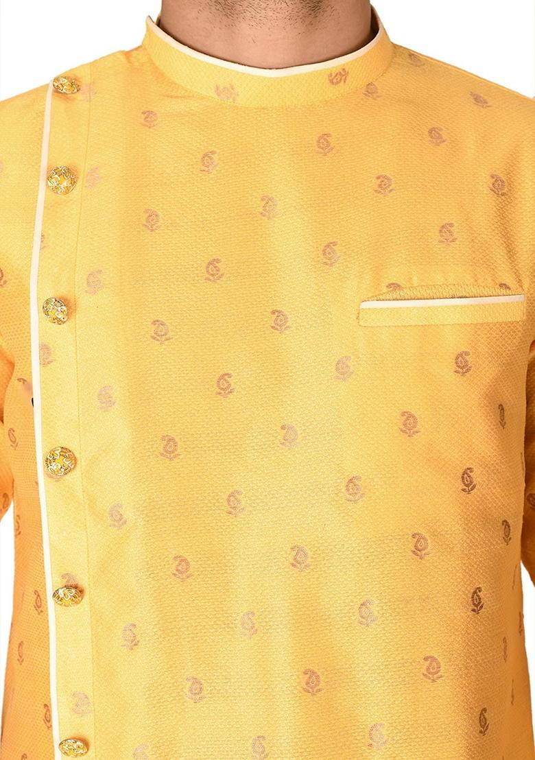Yellow Kurta For Men - Indya