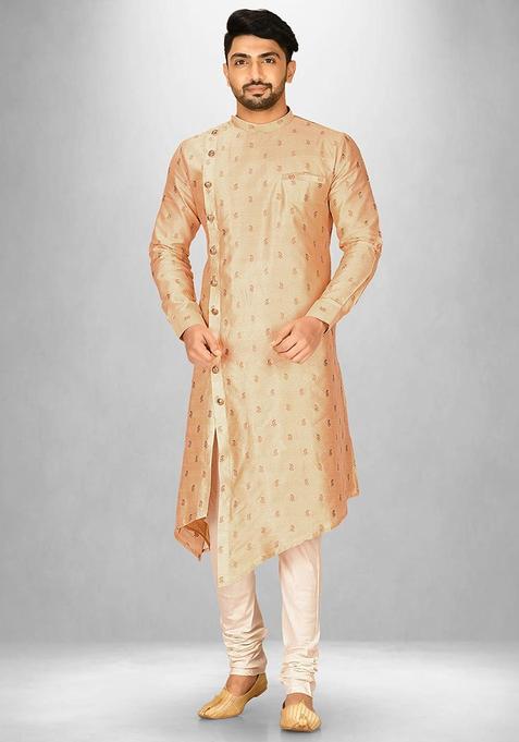 Beige Kurta Set For Men