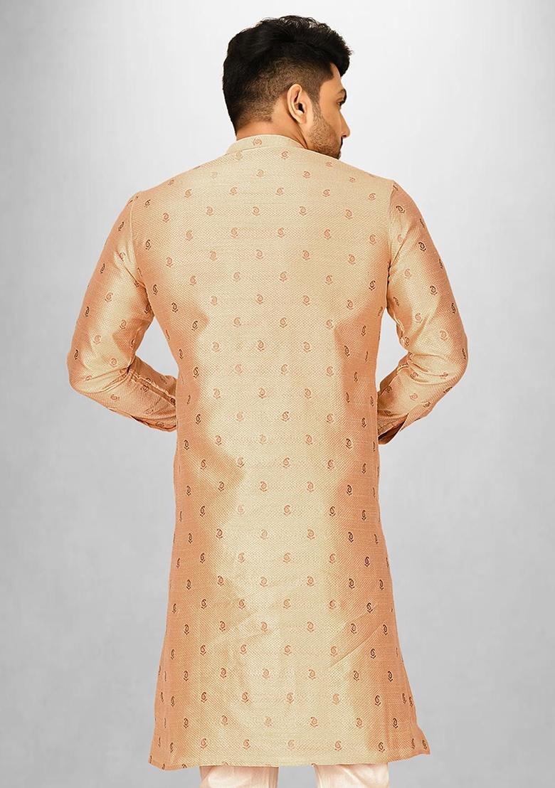 Beige Kurta For Men - Indya