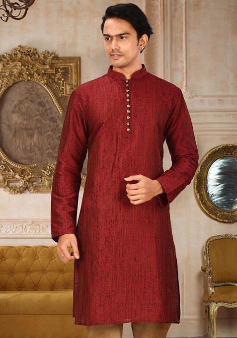 Red Kurta For Men