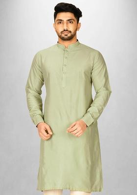 Chatni Green Cotton Kurta For Men