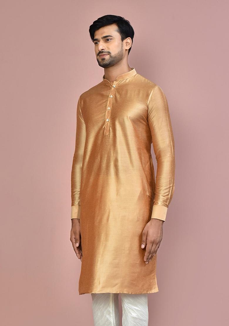 Chiku Cotton Kurta For Men - Indya