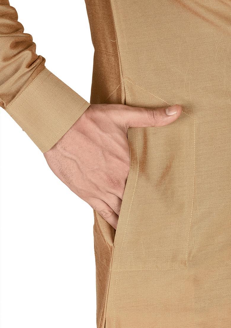 Chiku Cotton Kurta For Men - Indya