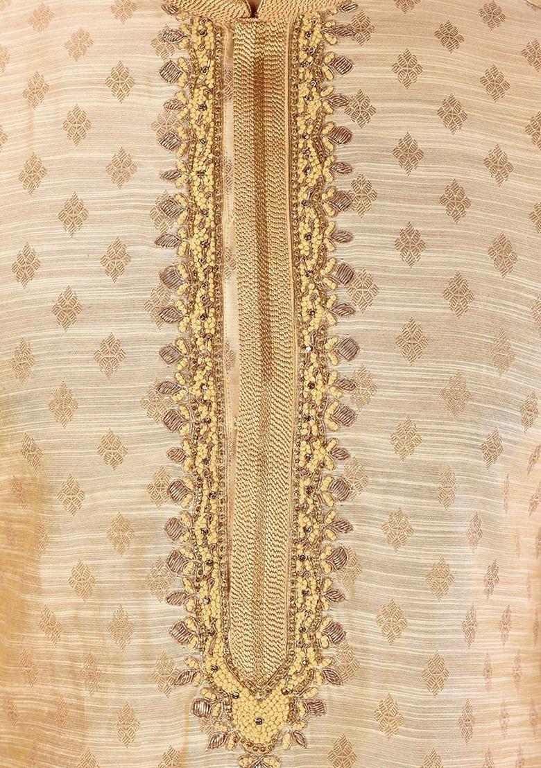 Light Yellow Mulbury Kurta For Men - Indya