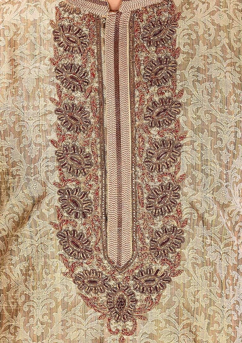 Brown Mulbury Kurta For Men - Indya