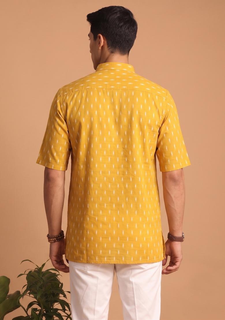 Multicolor Printed Cotton Kurta For Men - Indya