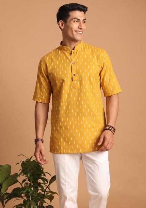 Multicolor Printed Cotton Kurta For Men