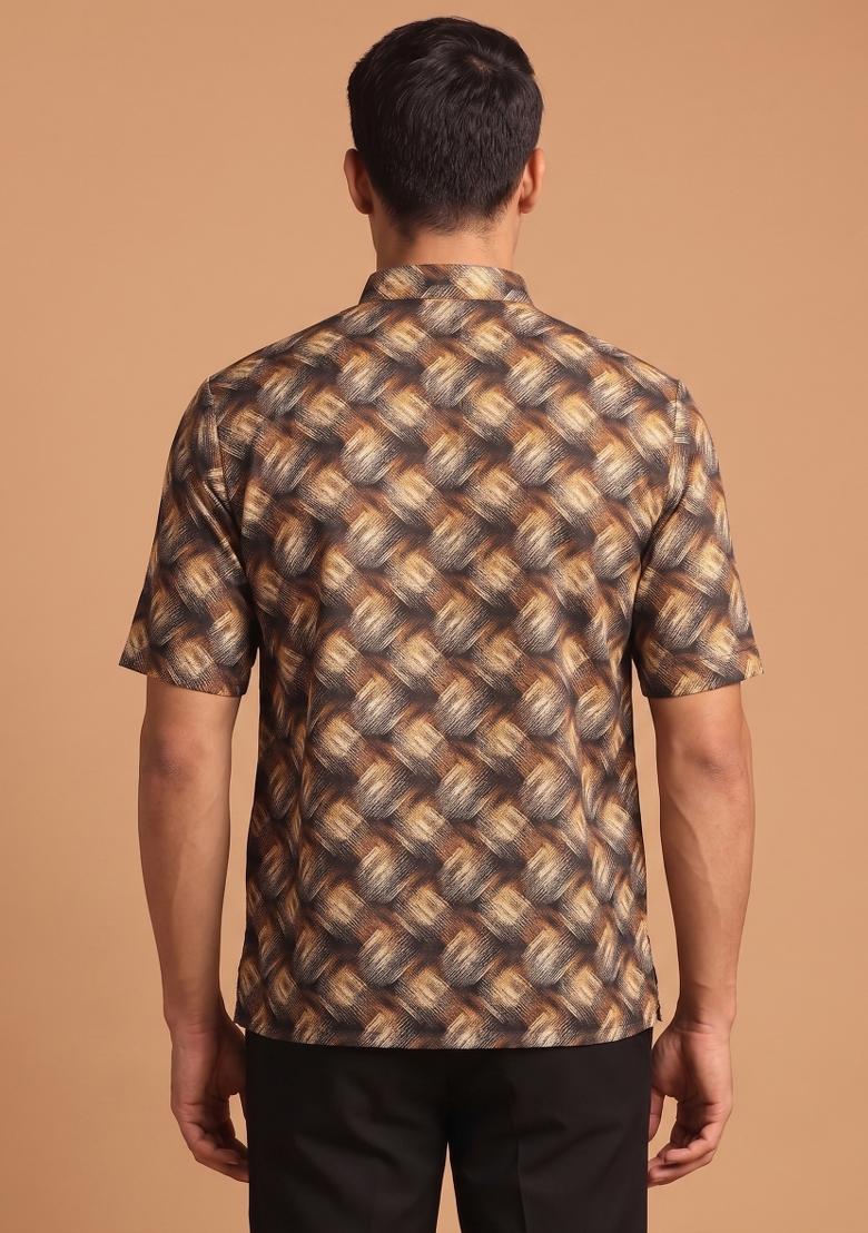 Multicolor Printed Cotton Kurta For Men - Indya