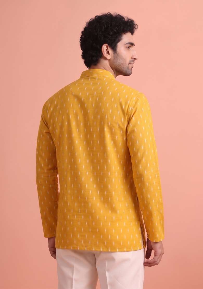 Multicolor Printed Cotton Kurta For Men - Indya