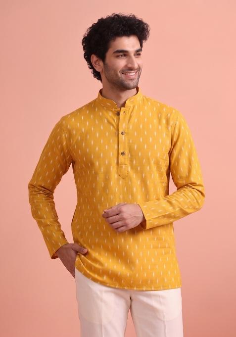 Multicolor Printed Cotton Kurta For Men