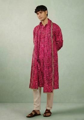 Rani Printed Cotton Kurta Set For Men