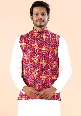 Rani Printed Cotton Waistcoat For Men