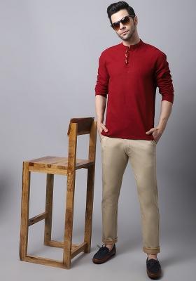 Black Solid Linen Blend Nehru Jacket For Men