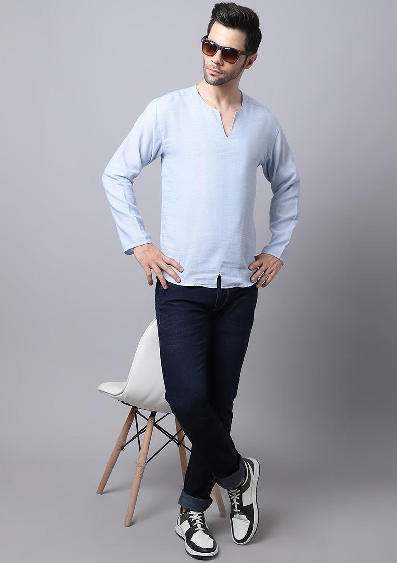 Brown Solid Cotton Nehru Jacket For Men