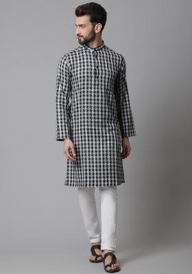 Multi Plain Pure Cotton Kurta For Men